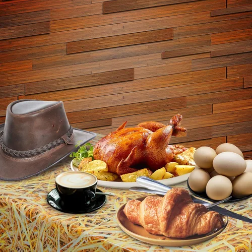 Miniatura 5 de Mantel de paja con balas de heno para decoración de fiestas de Hillbilly, mantel de plástico impermeable de granja occidental, suministros de fiesta