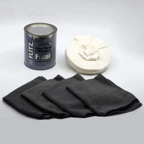 Kit de pulido y cuidado para coche Flitz (Pequeño) - Juego de pulidores y almohadillas hechos en EE. UU. – Incluye pasta de 907 g, sellador de 454