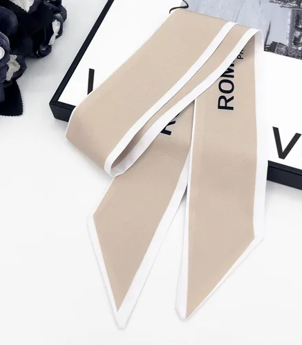 Miniatura 29 de Women's Designer Neckerchief Handbag Handle Ribbon Fashion Scarf Letter Printed Hair Tie