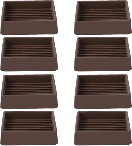 Miniatura 31 de Copas cuadradas de goma para muebles de 3 x 3, almohadillas antideslizantes para muebles, tapones de cama con agarre, protegen cualquier suelo