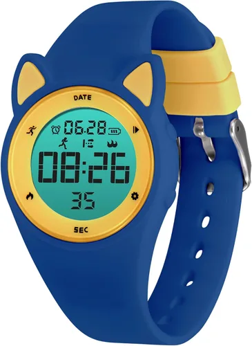 Miniatura 74 de Relojes para niños y niñas, reloj deportivo digital con contador de pasos, podómetro, alarma de vibración, sin aplicación, impermeable, rastreador