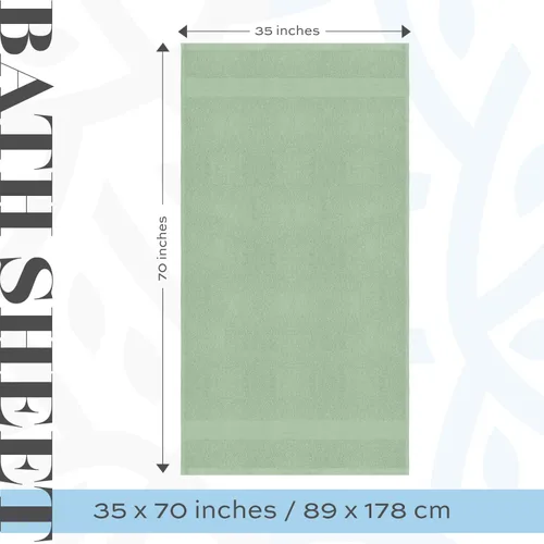 Miniatura 7 de White Classic Juego de 4 alfombrillas de baño verdes de 22 x 34 pulgadas, 8 toallas de baño