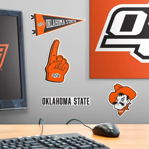 Miniatura 6 de Universidad Estatal de Oklahoma - Paquete variado de 9 calcomanías de vinilo grandes de lujo - Laptop, botella de agua, scrapbooking, tableta