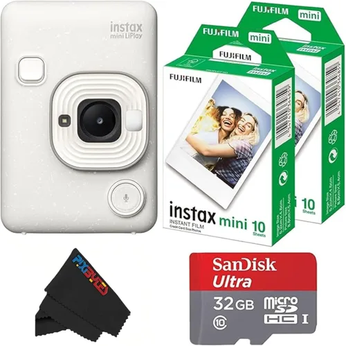 Miniatura 11 de Fujifilm Mini cámara instantánea híbrida LiPlay con mini película (bronce profundo, con 20 hojas de película)