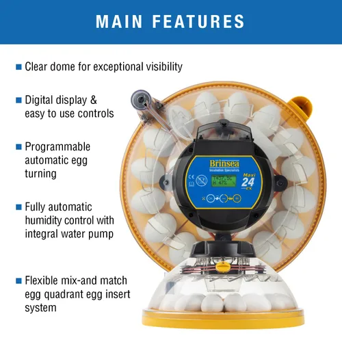 Miniatura 2 de Brinsea Mini II EX Connect App Controlled Egg Incubator with Automatic Humidity Control and Egg Turning for Hatching 7 Chicken, Quail, Other Eggs.