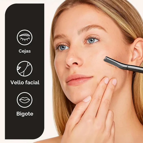 Miniatura 2 de ZOMCHI Maquinilla de afeitar para cejas, afeitadora facial para mujeres y hombres, recortadora de cejas con cubierta de precisión, afeitadora facial
