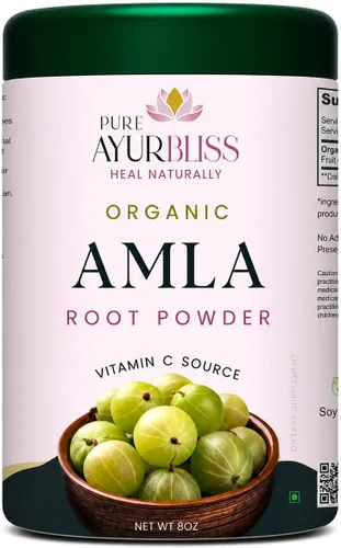 Amla en polvo, mezcla ayurvédica para la salud digestiva, nutrición vegana y sin gluten, fuente natural de vitamina C para cabello, piel y bienestar