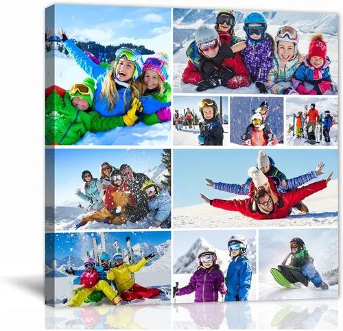 Miniatura 22 de LZIMU Regalos personalizados para el Día del Padre, lienzo impreso con tus fotos, lienzo personalizado para pared, regalos únicos de cumpleaños