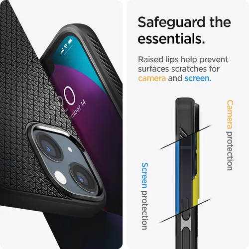 Miniatura 6 de Spigen Liquid Air - Funda diseñada para iPhone 13 (2021), color negro mate