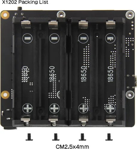 Miniatura 7 de Geekworm X1202 Placa de expansión UPS de 4 celdas y 5 V para Raspberry Pi 5 Salida máxima de 5.1 V 5 A Entrada ancha de 6 a 18 V Encendido