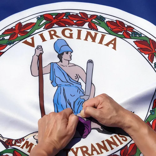 Miniatura 8 de Bandera con los estados de EE.UU., VIRGINIA