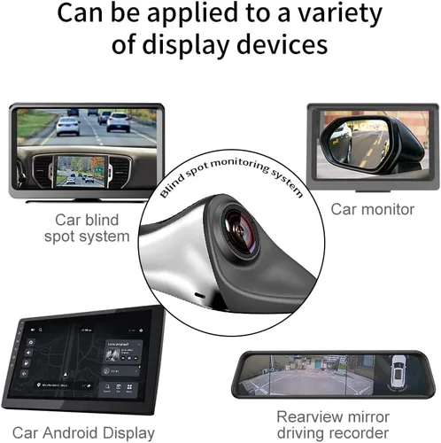 Miniatura 6 de CVBS Signals Cámara de punto ciego Cámara de visión lateral del coche IP68 impermeable 120 grados gran angular vista lateral espejo kit gris oscuro