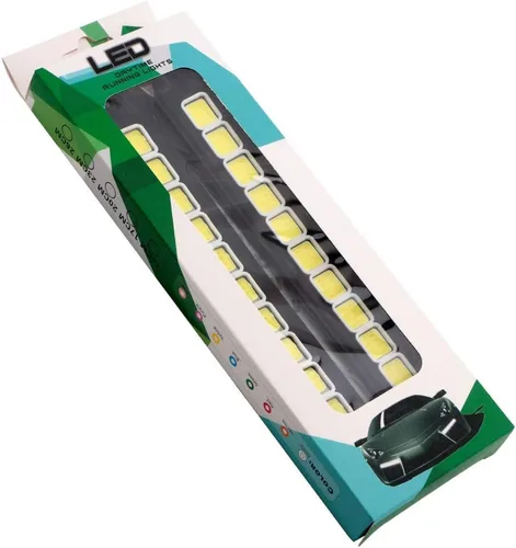 Miniatura 6 de YSY - Tira de luz LED para auto, 2 piezas, flexible, alta potencia, COB, DRL, luces antiniebla, lámpara de conducción, impermeable, blanca, 12V