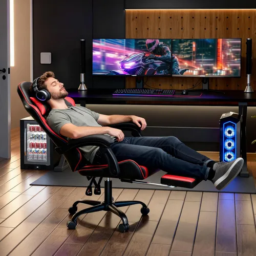 Miniatura 3 de Magshion Silla de juegos para adultos, silla ergonómica de computadora con reposabrazos de acoplamiento, silla de jugador de altura ajustable