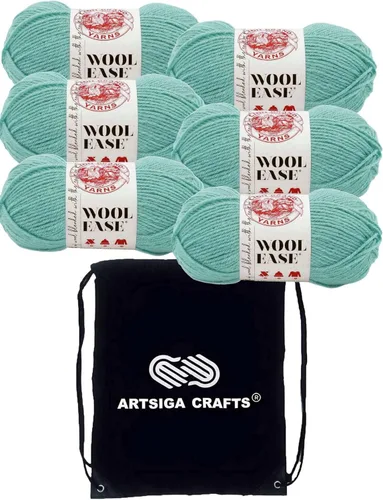 Miniatura 48 de Lion Brand Wool Ease Canyon Sunset 620-003 (3-Skeins - Mismo Lote de Tinta) Estambre Medio #4 Acrílico, Hilo de Lana para Crochet y Tejido con Bolsa