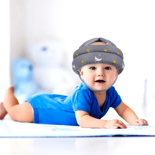 Miniatura 6 de Simplicity - Casco de seguridad acolchado a prueba de golpes, para bebé o niño pequeño Estrella gris/luna