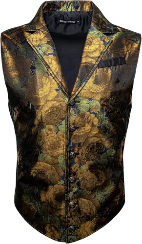 Miniatura 3 de Barry.Wang Chaleco de traje victoriano de cachemira para hombre, cuello a medida, formalocio, steampunk, gótico, chaleco