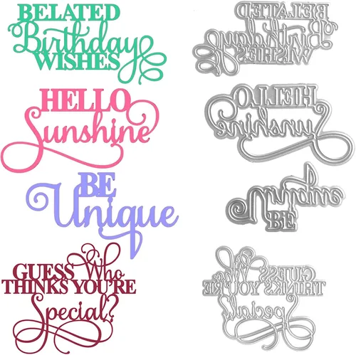 Miniatura 15 de 2 troqueles de corte de metal para tarjetas alfabetos, letras de metal para álbumes de recortes, manualidades, plantillas de grabado en relieve