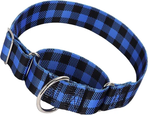 Miniatura 17 de Collar Martingale para Perro de 1.5 Pulgadas de Ancho - Diseño de Calavera Extra Resistente para Perros Grandes, Collar de Entrenamiento Ajustable
