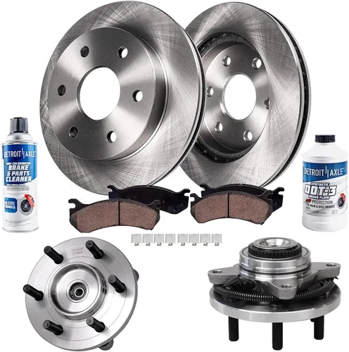 Miniatura 97 de Detroit Axle - Rotores de freno para Jeep Compass 2015-2022 Renegade 2016-2022 Fiat 500X 2016-2022, 2018, 2019, 2020, 2021. Reemplazo de rotores