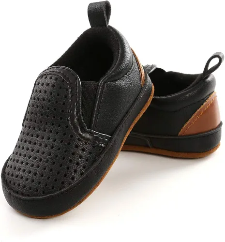Miniatura 5 de Meckior - Zapatos para recién nacidos tipo mocasines de lona con suela suave para recién nacidos bebés niños y niñas que estén dando sus primeros