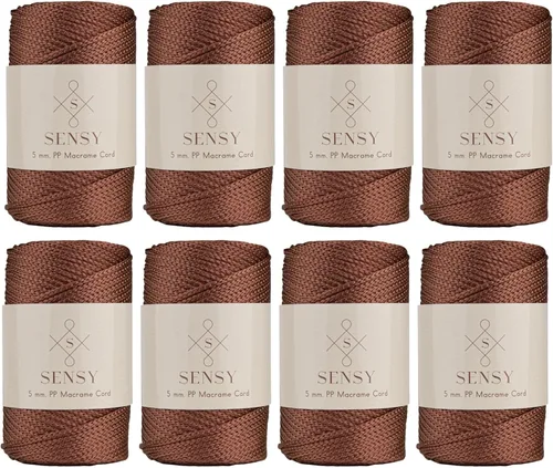 Miniatura 43 de Sensy - Cuerda de poliéster prémium de 0.197 in, 104 yardas, 100% polipropileno, cordón de macramé de 0.197 in, cuerda de ganchillo para bolsa