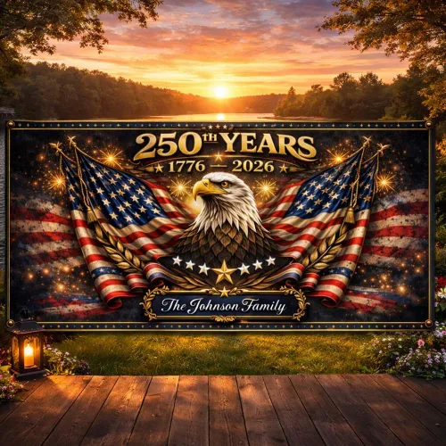 Miniatura 10 de Love Signal Bandera de Estados Unidos personalizada con el 250 aniversario, bandera estadounidense personalizada con imagen, decoración patriótica