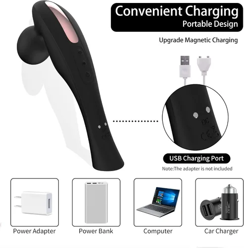 Miniatura 6 de Masajeador de espalda eléctrico inalámbrico, portátil, portátil, Fuigarry de cuerpo completo, para masaje de hombros, cuello y tejido profundo, Negro