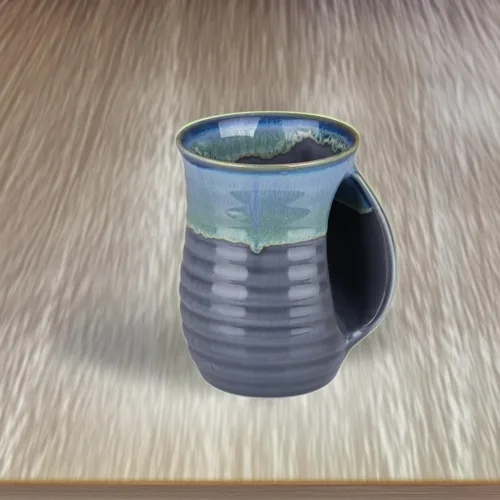 Miniatura 5 de Taza de café calentadora de manos de cerámica hecha a mano (MEJORADA) - Tazas grandes calentadoras de manos de cerámica de 16 onzas, regalo con Taza