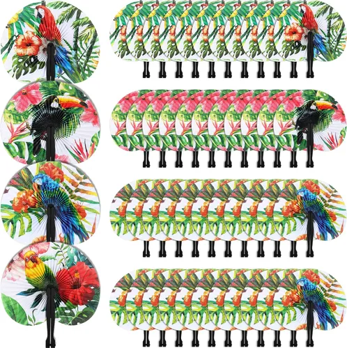 Miniatura 12 de Taiyin Casino - Paquete de 48 abanicos de mano plegables decorativos para revelación de género para decoración de fiesta de ducha, vacaciones