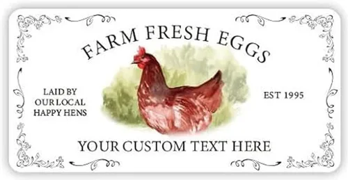 Miniatura 19 de Etiquetas adhesivas personalizables para cajas de huevos de pollo Tamaños de 2" Etiquetas de embalaje personalizadas para huevos frescos