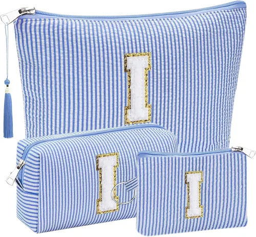 Miniatura 7 de Regalos Iniciales Bolsitas de Cosméticos de Viaje Juegos para Cartera, 3pcs Bolsitas Stoney Clover Dupes Bolsa de Maquillaje, Juego de Bolsas