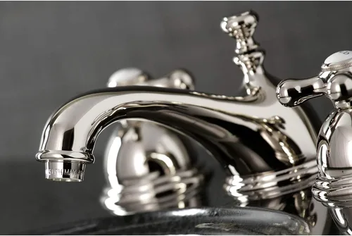 Miniatura 3 de Kingston Brass KS3966AX Restoration - Grifo de baño generalizado, níquel pulido, 6,5 x 3,5 x 3,06
