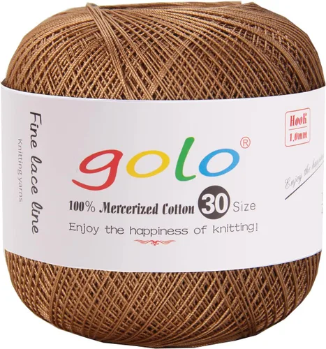 Miniatura 11 de Hilo de ganchillo golo para tejer a mano Tamaño 30, hilo para calados color Hibiscus-166 166-Hibiscu