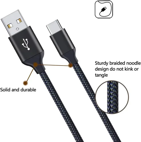 Miniatura 3 de Cargador de pared USB, adaptador de cargador de 2.1 A con cable de carga rápida de 6 pies para Motorola Moto Razr 2024, Moto G 5G 2024/Edge 2024