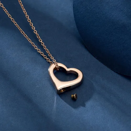 Miniatura 79 de constantlife Joyería de cremación para cenizas – Colgante de corazón conmemorativo collar de urna conmemorativa soporte para cenizas de acero