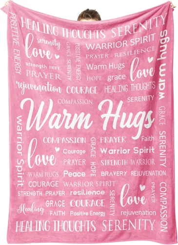 Miniatura 8 de Afterprints Warm Hugs Healing Blanket - Regalos contra el cáncer para mujeres y hombres, regalo de pronta recuperación para amigos y familia, manta