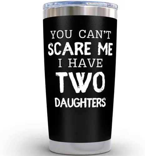 Miniatura 9 de KLUBI Regalos de cumpleaños para papá de parte de la hija, taza divertida con texto en inglés "Like Father Like Daughter Oh Crap", regalos