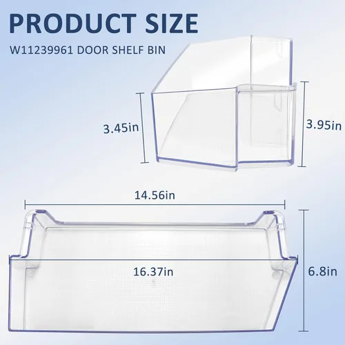 Miniatura 2 de W11239961 W10900538 - Estante de puerta de repuesto para refrigerador, compatible con estante de refrigerador Whirl-Pool Reemplaza 4591452 AP6333410