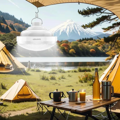 Miniatura 8 de 2 luces de tienda de campaña recargables 2400mAh LED luz de camping, IPX5 impermeable para camping, al aire libre, corte de energía