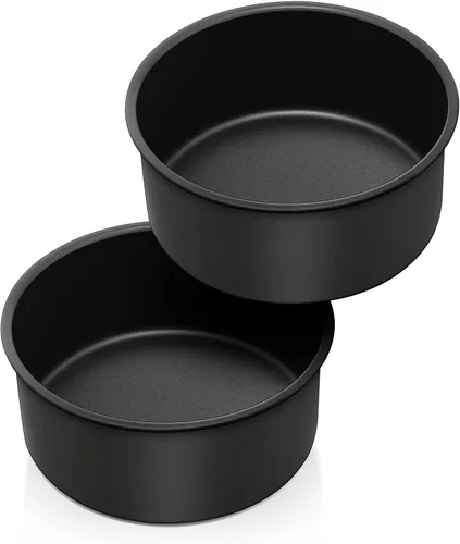 Miniatura 11 de P&P CHEF Molde para tartas de 8 pulgadas, antiadherente, redondo, para hornear, juego de moldes para cumpleaños, bodas, 2.94 pulgadas de profundidad