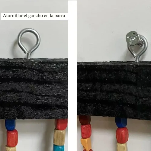 Miniatura 7 de 41 Hebras Cortina de Cuentas para Puerta de Madera Natural Bambú Colorida Arcoíris Hippie Boho Bohemio Cuentas para Entrada 36 pulgadas x 79