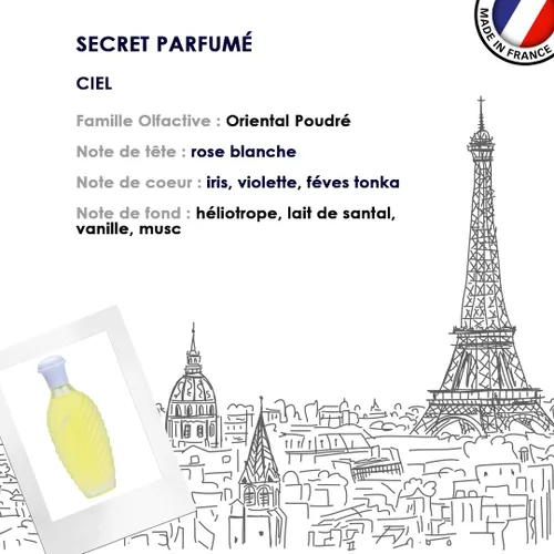Miniatura 5 de Jacques Saint Pres CIEL - Eau de Parfum para mujer, aroma suave y polvoriento, notas de vainilla, rosa blanca y diferentes flores, femenino
