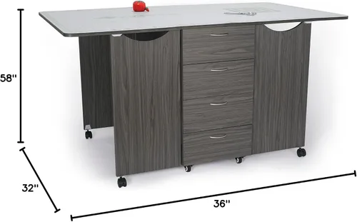 Miniatura 2 de Kangaroo Kookaburra Mesa de corte – Estación de trabajo grande de costura, acolchado y manualidades con superficie expandible de 70 x 40 pulgadas