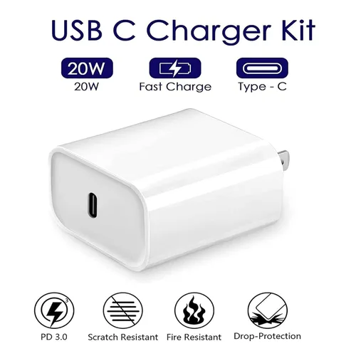 Miniatura 2 de StinkLight Cargador rápido USB C para iPhone de 20 W con cable USB C a Lightning y cable compatible para iPhone 14/13/12/11/XS/XR/X/iPad