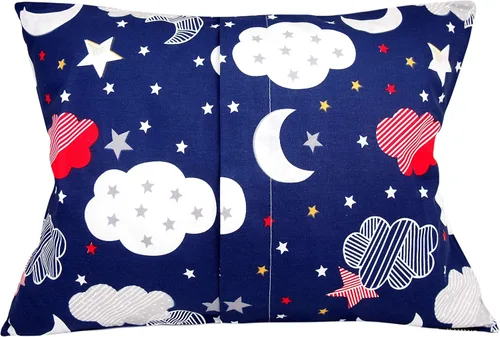 Miniatura 2 de Funda de almohada para niños pequeños 13x18 - Funda de almohada para niños con estrellas de la luna y nubes, funda de almohada de algodón para niños