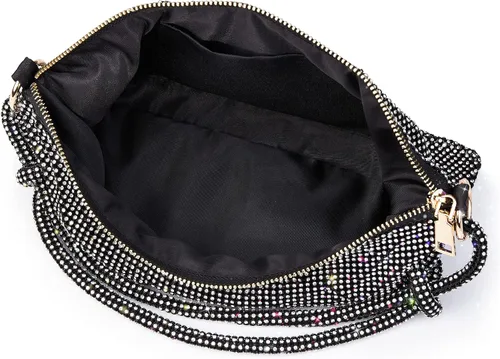 Miniatura 5 de WLLWOO WLLWOO Bolsos de mano con diamantes de imitación para mujer, bolsos de noche elegantes, bolsos cruzados brillantes para fiesta, club, boda
