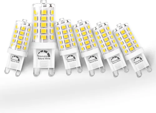 Miniatura 9 de Heifymi AC100-240V GY6.35 Bombilla LED equivalente a 5 W Halgoen JC tipo GY6.35/G6.35 base bi-pin blanco cálido 2700 K para candelabros, colgante