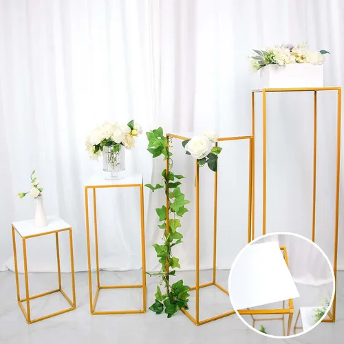 Efavormart - Paquete de 4 hojas de plexiglás blanco de varios tamaños, hojas acrílicas para bricolaje con película protectora, 0.118 pulgadas de