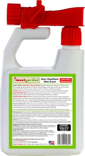 Miniatura 2 de I Must Garden Concentrado de manguera repelente de ciervos: Spray de ciervo con aroma a menta para jardines, plantas y árboles - Pulverizador